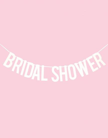שלט Bridal Shower לבן